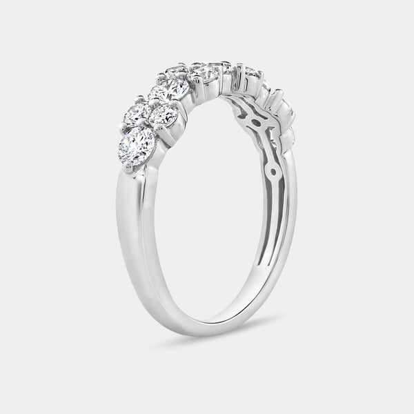 1 Carat Lab-Grown Diamond Round-Shaped Multi-Stone Wedding Band — GILDED New York