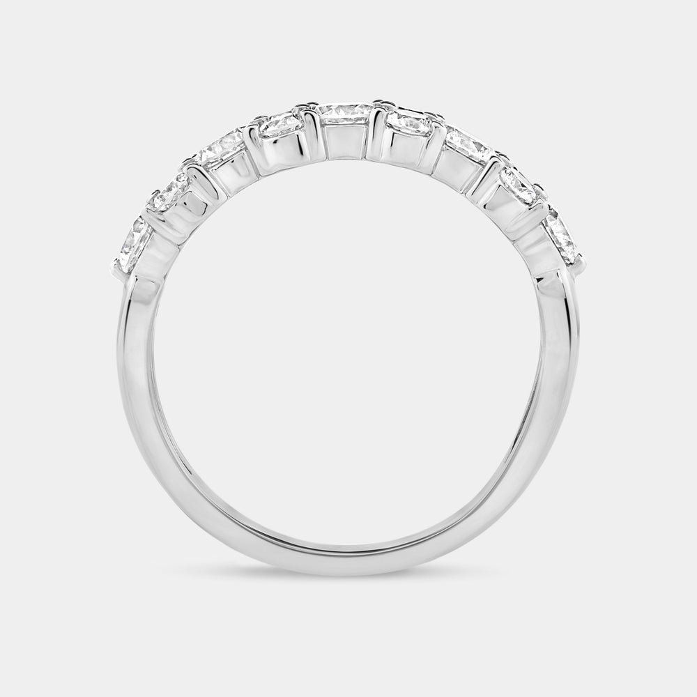 Gilded 1 Carat Lab-Grown Diamond Round-Shaped Multi-Stone Wedding Band