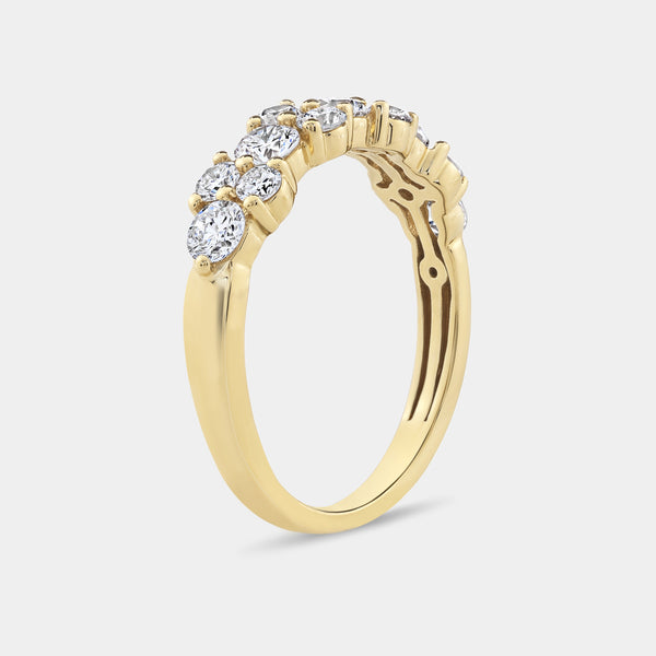 1 Carat Lab-Grown Diamond Round-Shaped Multi-Stone Wedding Band — GILDED New York