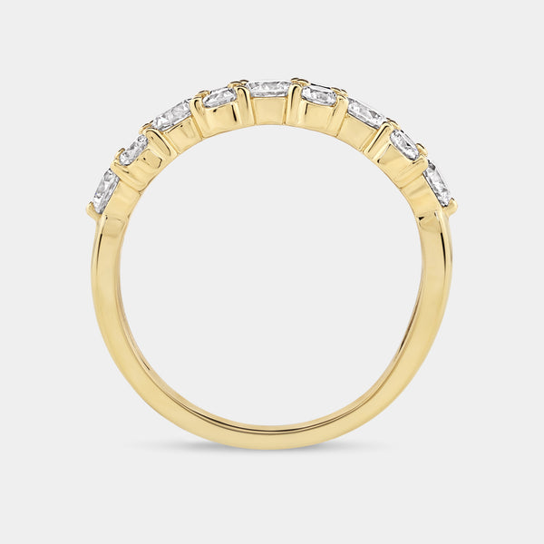 1 Carat Lab-Grown Diamond Round-Shaped Multi-Stone Wedding Band — GILDED New York
