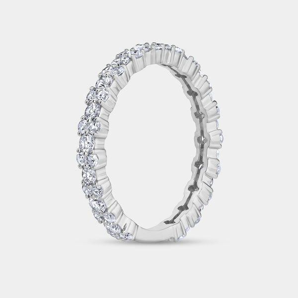 Gilded 1 Carat Lab-Grown Diamond Two Plus One Eternity Ring