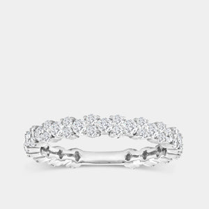 Gilded 1 Carat Lab-Grown Diamond Two Plus One Eternity Ring