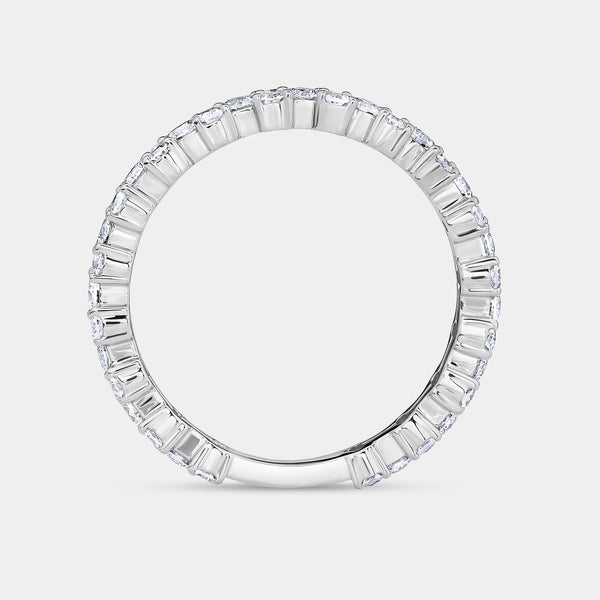 Gilded 1 Carat Lab-Grown Diamond Two Plus One Eternity Ring