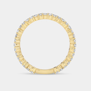 Gilded 1 Carat Lab-Grown Diamond Two Plus One Eternity Ring