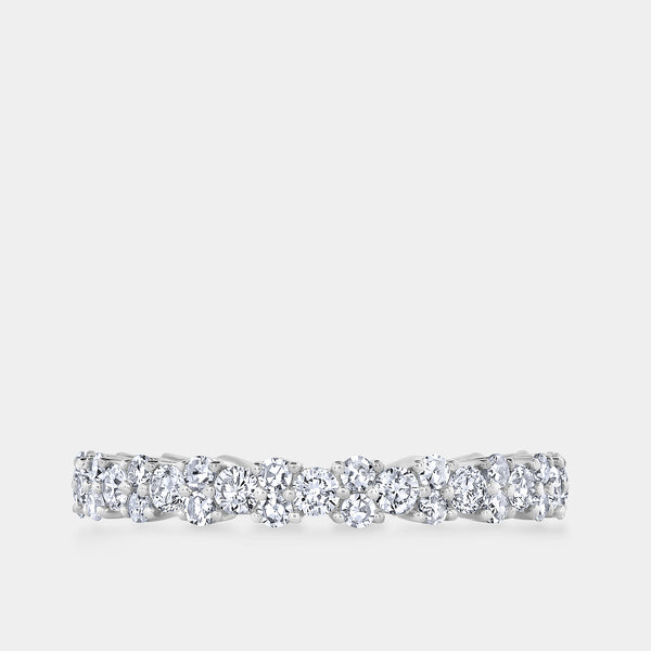 Gilded 1 Carat Lab-Grown Diamond Two Plus One Eternity Ring