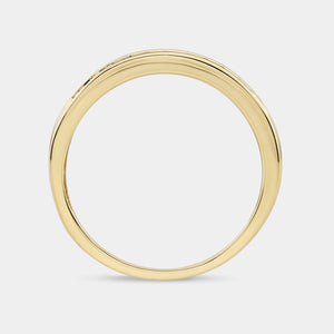 Gilded 1/5 Carat Lab-Grown Diamond Two-Row, Channel-Set Anniversary