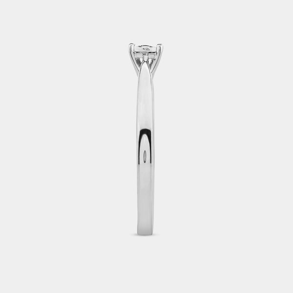 1/10 Carat Lab-Grown Diamond Princess-Cut Classic Solitaire Ring Set In An Illusion Plate — GILDED New York