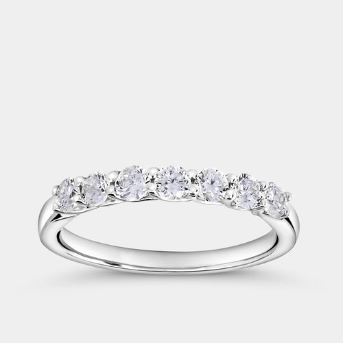 Gilded 1/2 Carat Lab-Grown Diamond Round-Shaped Shared-Prong Wedding Band