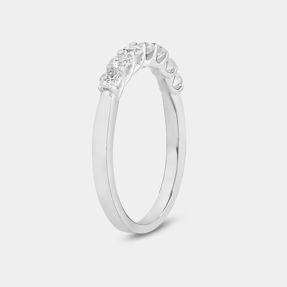 Gilded 1/2 Carat Lab-Grown Diamond Round-Shaped Shared-Prong Wedding Band