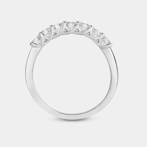 1/2 Carat Lab-Grown Diamond Round-Shaped Shared-Prong Wedding Band — GILDED New York