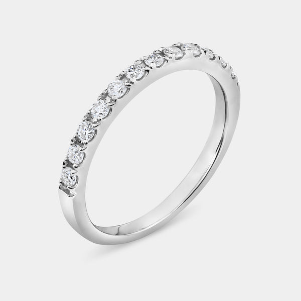 2 and 1/2 Carat Lab-Grown Diamond Round-Shaped Halo Engagement Ring Set — GILDED New York