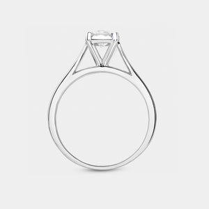 Gilded 1/2 Carat Lab-Grown Diamond Round-Shaped Classic Solitaire Ring Set In An Illusion Plate