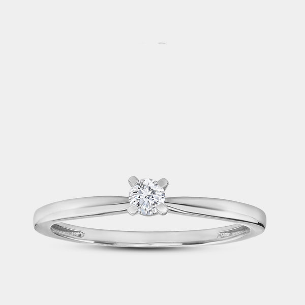 1/10 Carat Lab-Grown Diamond Round-Shaped Classic Solitaire Ring — GILDED New York