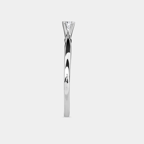 1/10 Carat Lab-Grown Diamond Round-Shaped Classic Solitaire Ring — GILDED New York