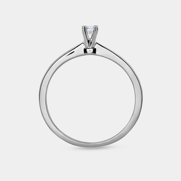 1/10 Carat Lab-Grown Diamond Round-Shaped Classic Solitaire Ring — GILDED New York
