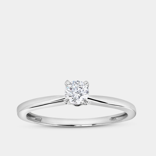 1/4 Carat Lab-Grown Diamond Round-Shaped Classic Solitaire Ring — GILDED New York