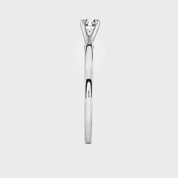 1/4 Carat Lab-Grown Diamond Round-Shaped Classic Solitaire Ring — GILDED New York