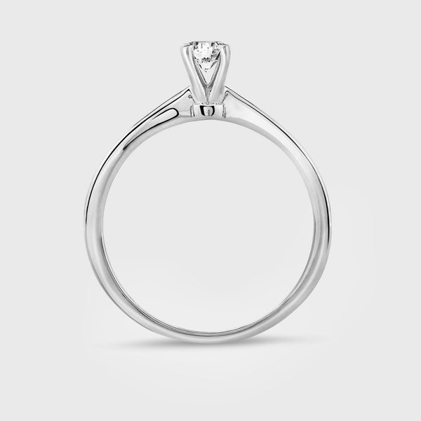 1/4 Carat Lab-Grown Diamond Round-Shaped Classic Solitaire Ring — GILDED New York