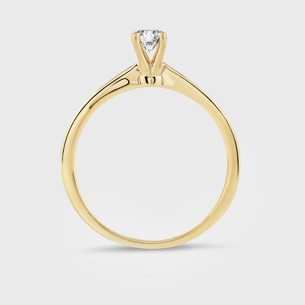 1/4 Carat Lab-Grown Diamond Round-Shaped Classic Solitaire Ring — GILDED New York