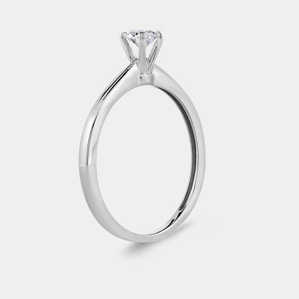 1/4 Carat Lab-Grown Diamond Round-Shaped Classic Solitaire Ring — GILDED New York