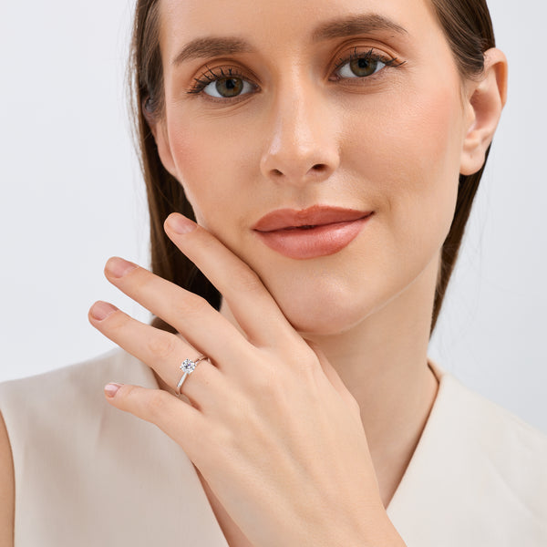 3/4 Carat Lab-Grown Diamond Round-Shaped Classic Solitaire Ring — GILDED New York