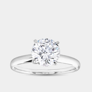 Gilded 3/4 Carat Lab-Grown Diamond Round-Shaped Classic Solitaire Ring