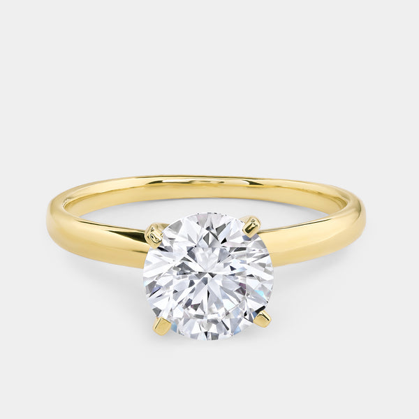 3/4 Carat Lab-Grown Diamond Round-Shaped Classic Solitaire Ring — GILDED New York