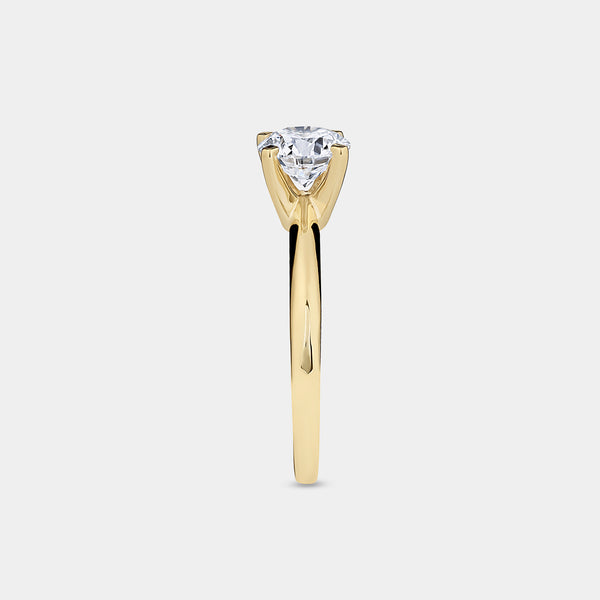 3/4 Carat Lab-Grown Diamond Round-Shaped Classic Solitaire Ring — GILDED New York