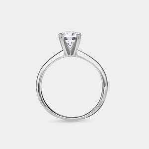 Gilded 3/4 Carat Lab-Grown Diamond Round-Shaped Classic Solitaire Ring