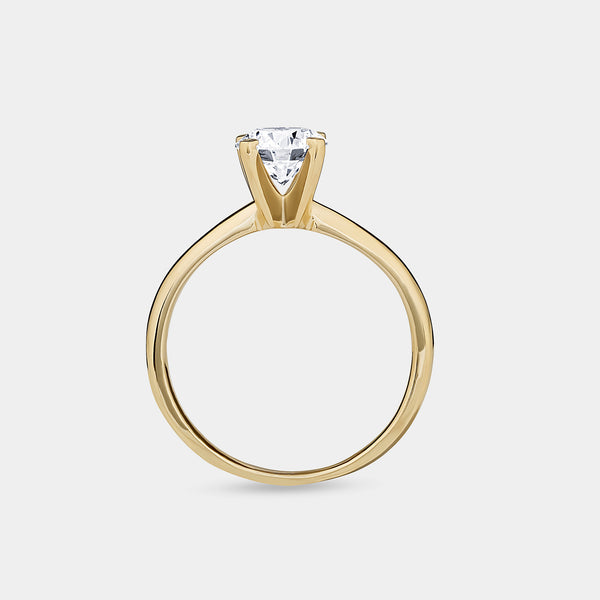 3/4 Carat Lab-Grown Diamond Round-Shaped Classic Solitaire Ring — GILDED New York