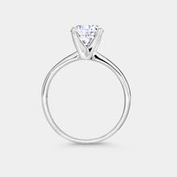 Gilded 3/4 Carat Lab-Grown Diamond Round-Shaped Cathedral Solitaire Ring