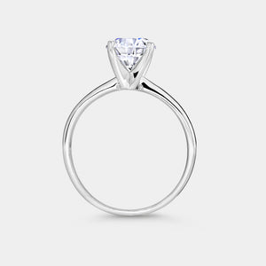 Gilded 3/4 Carat Lab-Grown Diamond Round-Shaped Cathedral Solitaire Ring