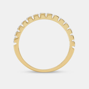 Gilded 1/2 Carat Lab-Grown Diamond Single-Row Half-Channel-Set Classic Anniversary Band
