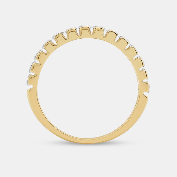 1/2 Carat Lab-Grown Diamond Single-Row Half-Channel-Set Classic Anniversary Band — GILDED New York