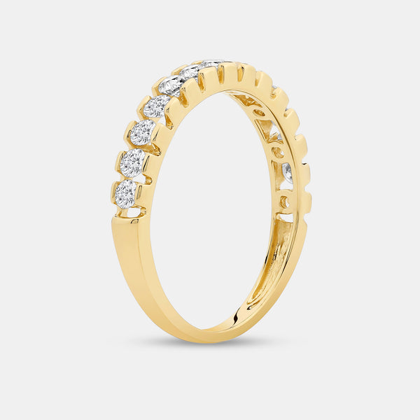 1/2 Carat Lab-Grown Diamond Single-Row Half-Channel-Set Classic Anniversary Band — GILDED New York
