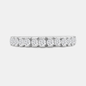 Gilded 1/2 Carat Lab-Grown Diamond Single-Row Half-Channel-Set Classic Anniversary Band