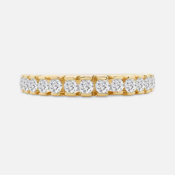 1/2 Carat Lab-Grown Diamond Single-Row Half-Channel-Set Classic Anniversary Band — GILDED New York