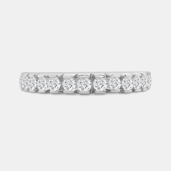 1/2 Carat Lab-Grown Diamond Single-Row Half-Channel-Set Classic Anniversary Band — GILDED New York