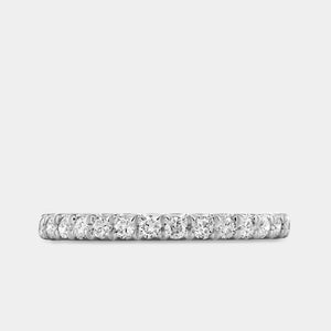 Gilded 3/8 Carat Lab-Grown Diamond Round-Shaped French Pave Wedding Band