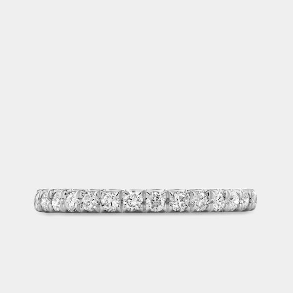 Gilded 3/8 Carat Lab-Grown Diamond Round-Shaped French Pave Wedding Band