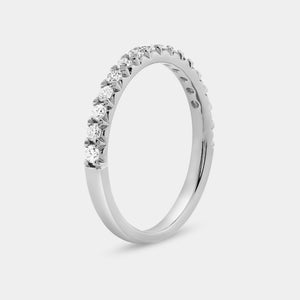Gilded 3/8 Carat Lab-Grown Diamond Round-Shaped French Pave Wedding Band
