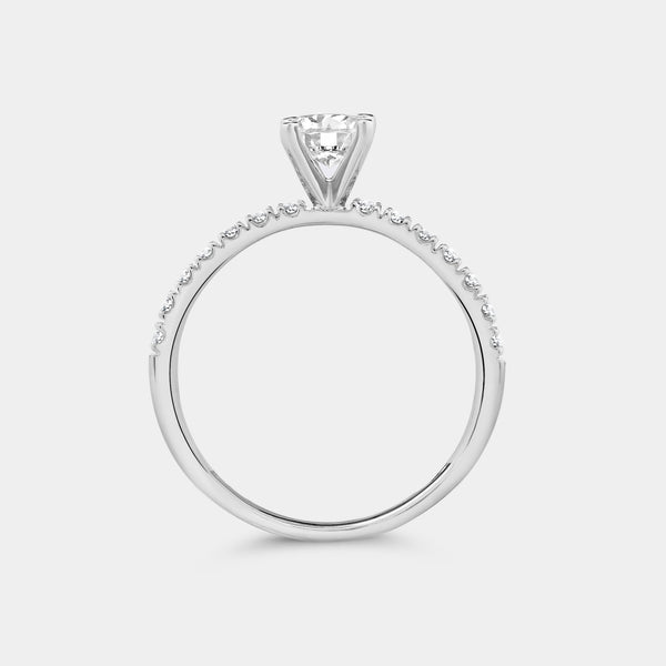 3/4 Carat Lab-Grown Diamond Princess-Cut Solitaire Plus Engagement Ring with a Classic Shank — GILDED New York
