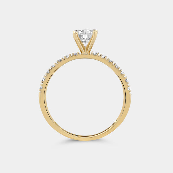 3/4 Carat Lab-Grown Diamond Princess-Cut Solitaire Plus Engagement Ring with a Classic Shank — GILDED New York