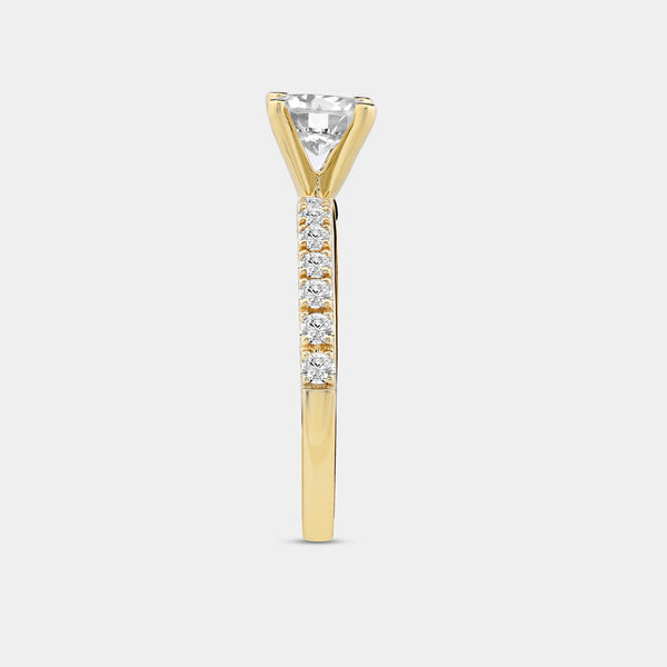 3/4 Carat Lab-Grown Diamond Princess-Cut Solitaire Plus Engagement Ring with a Classic Shank — GILDED New York