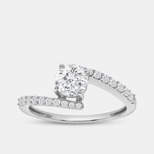 1 Carat Lab-Grown Diamond Round-Shaped Modern Bridal Ring — GILDED New York