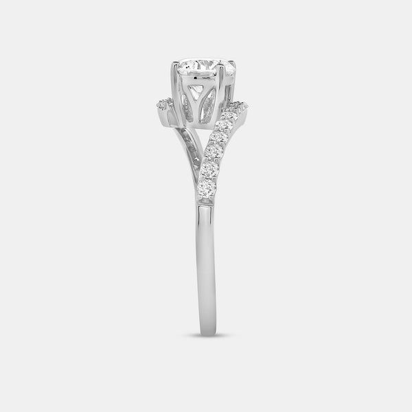 1 Carat Lab-Grown Diamond Round-Shaped Modern Bridal Ring — GILDED New York