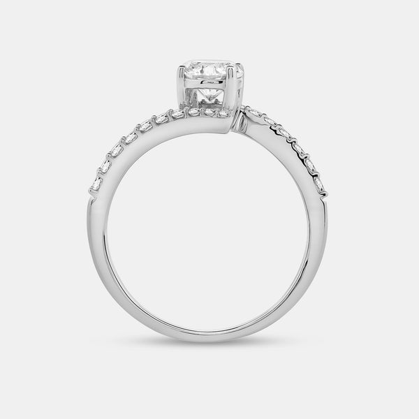 1 Carat Lab-Grown Diamond Round-Shaped Modern Bridal Ring — GILDED New York