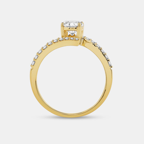 1 Carat Lab-Grown Diamond Round-Shaped Modern Bridal Ring — GILDED New York