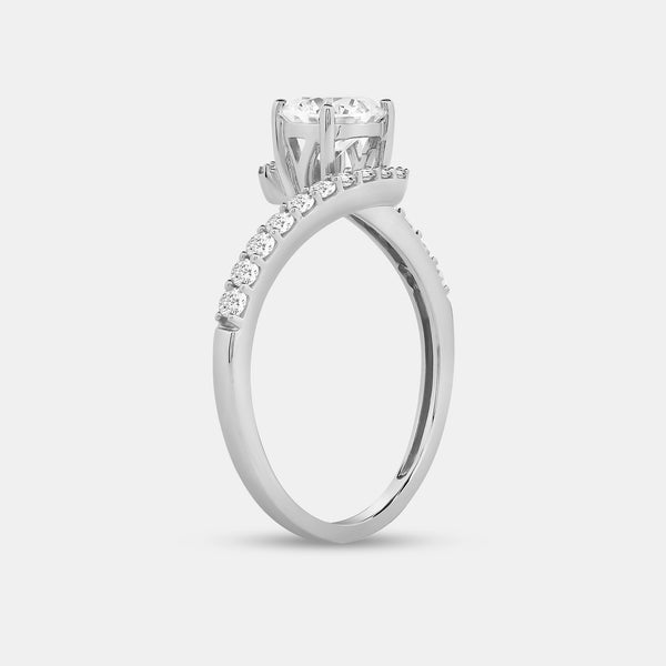 1 Carat Lab-Grown Diamond Round-Shaped Modern Bridal Ring — GILDED New York