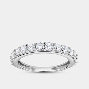 Gilded 1 Carat Lab-Grown Diamond Round-Shaped Wedding Band